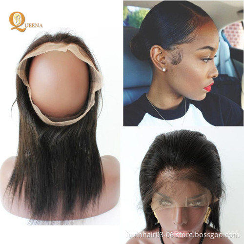 Raw Virgin Hair Wholesale Peruvian Virgin Hair Lace Band 360 Lace Frontal Closure